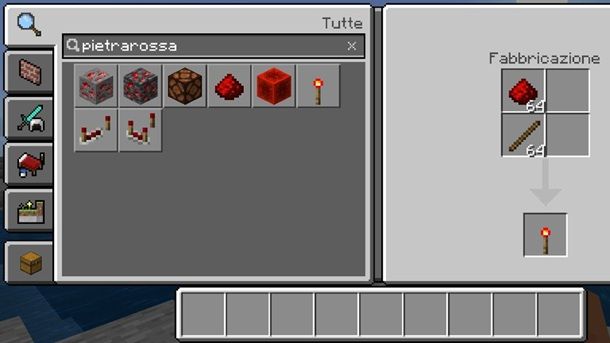 Come fare le torce su Minecraft Bedrock