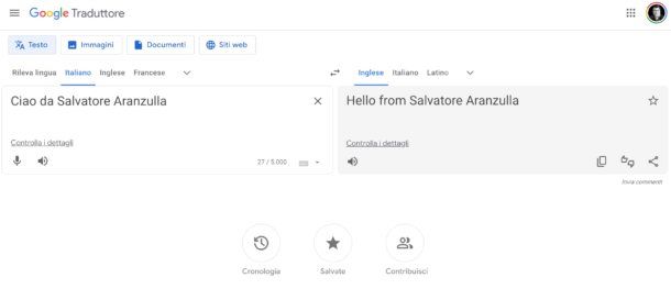 Google Traduttore Web