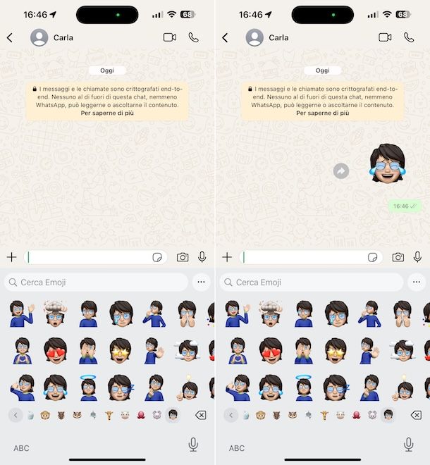 WhatsApp Memoji iPhone