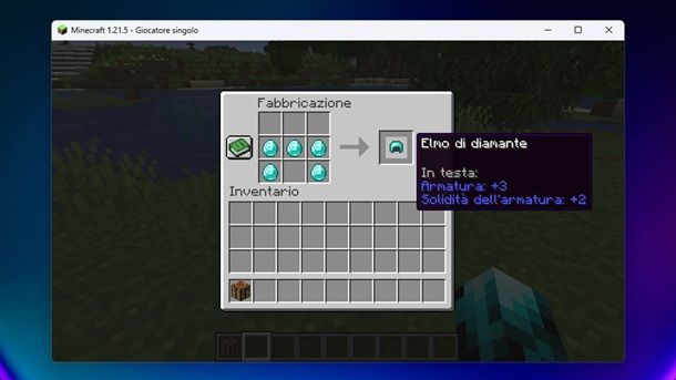 Elmo di diamante Minecraft Java