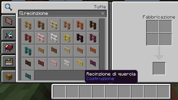 Come si fanno le fence su Minecraft Bedrock Edition
