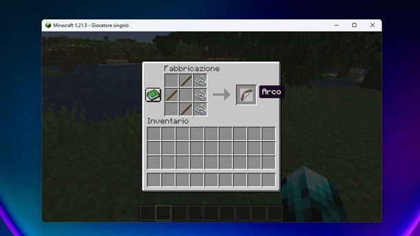 Come craftare un arco su Minecraft