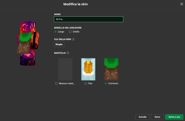 Come mettere il mantello su Minecraft Java Edition