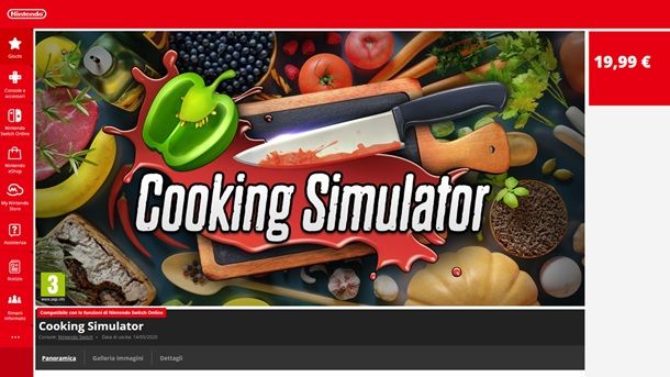 Come scaricare Cooking Simulator per Nintendo Switch