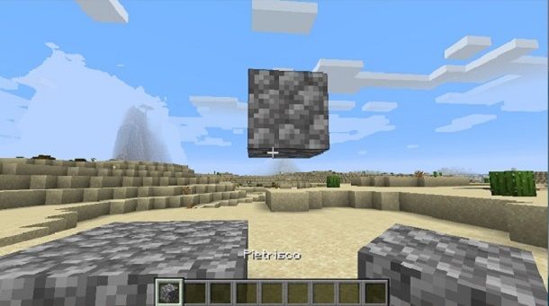 Blocco fluttuante Minecraft
