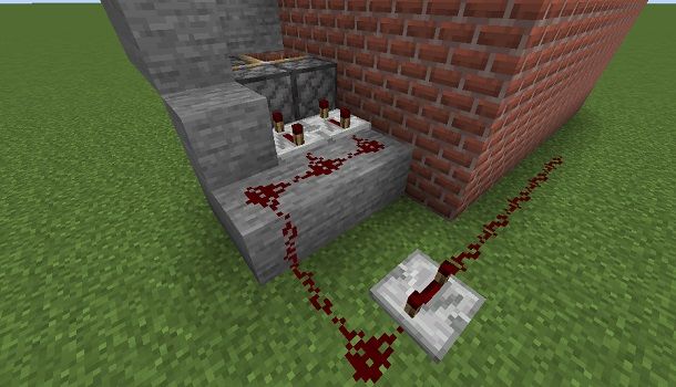 Collegamento in redstone ai ripetitori