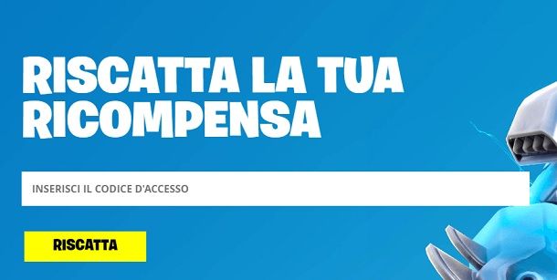 Come riscattare codice su Fortnite