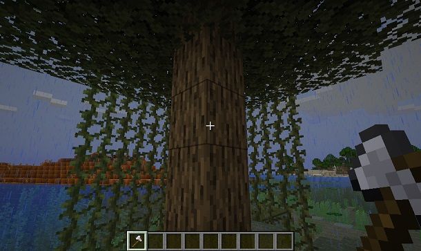 Raccogliere legna su Minecraft