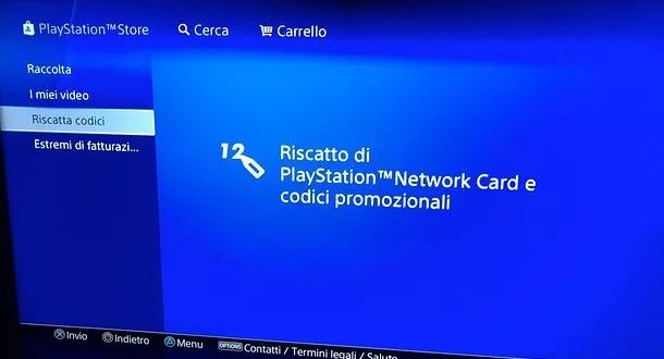 Riscatta codici PS4