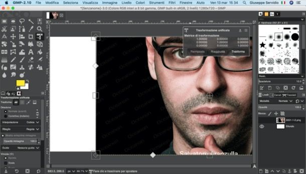 Scalare un'immagine con GIMP