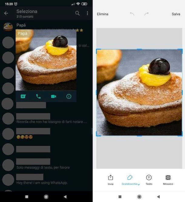 Foto profilo WhatsApp Android