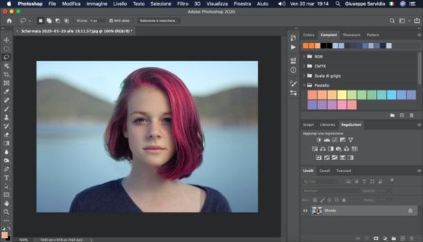 Cambiare colore capelli Photoshop