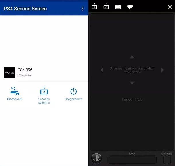 Secondo schermo PS4