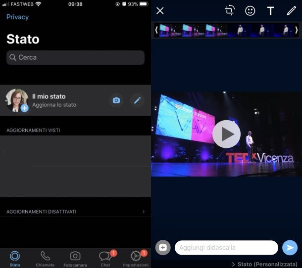 Stato WhatsApp video