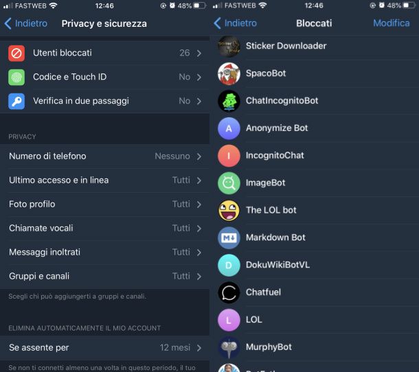 Telegram ios