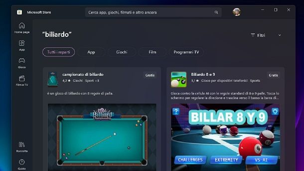 Giochi gratis di biliardo da scaricare per PC in italiano
