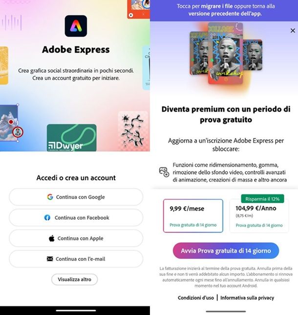 Adobe Express Foto e video app