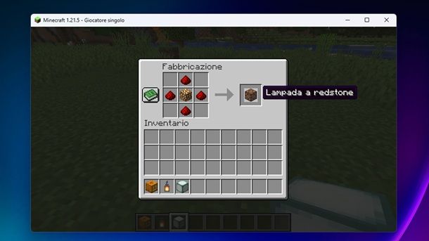 Lampada a redstone Minecraft