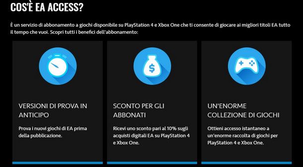 Ecco i vantaggi che ottieni con EA Access