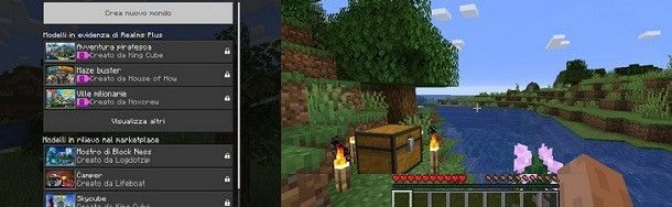 Imposta la partita e inizia a giocare a Minecraft!