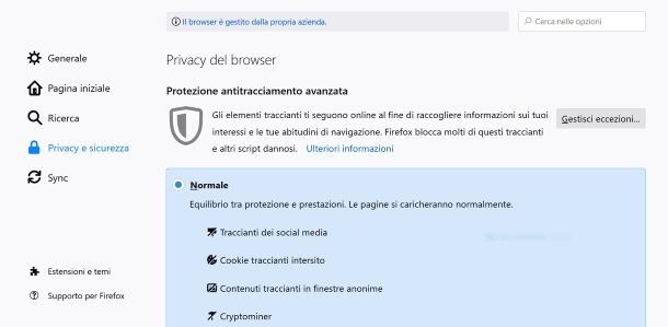 Come attivare i cookie su Google in Firefox