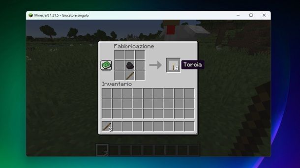 Come craftare una torcia su Minecraft