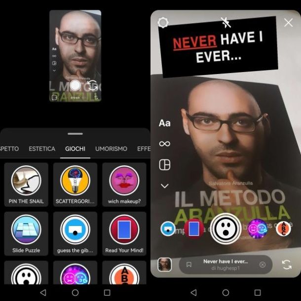 Effetti Instagram quiz