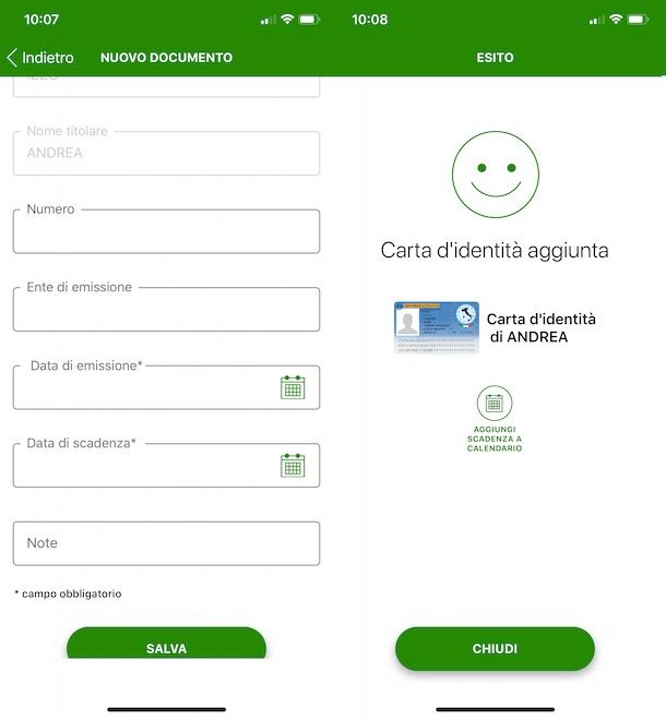 Aggiungere un documento su XME Pay