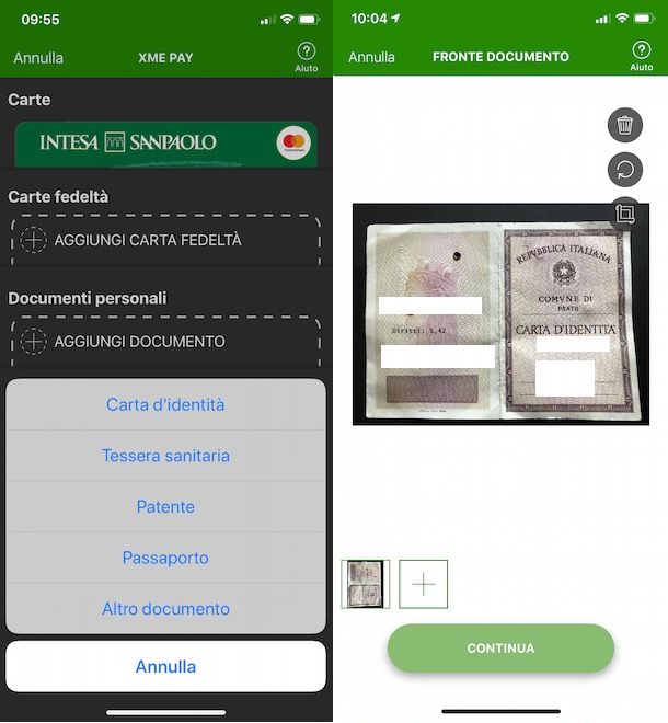 Caricare documenti su XME Pay