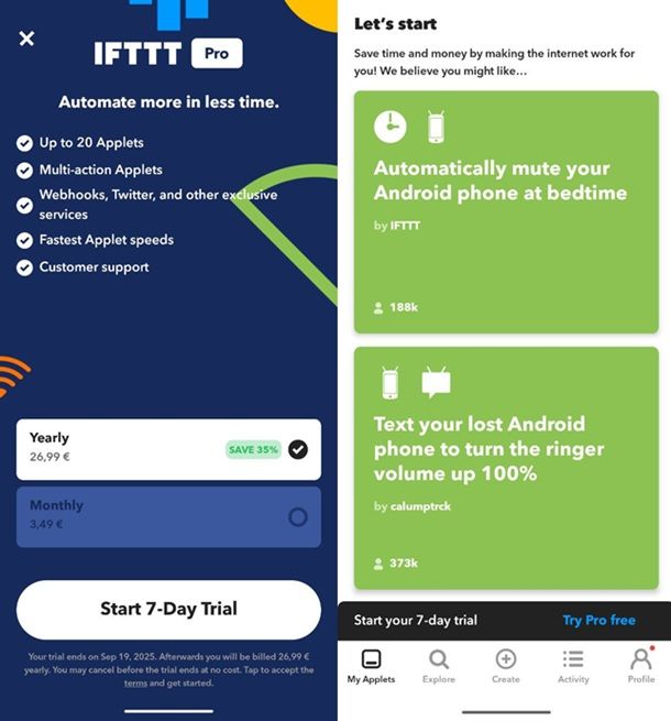 App IFTTT Android