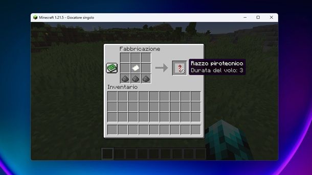 Razzo pirotecnico Come fare un razzo su Minecraft Java Edition