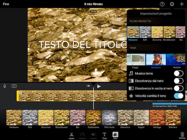 iMovie iPad