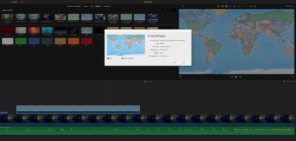 Salvare ed esportare il filmato su Mac