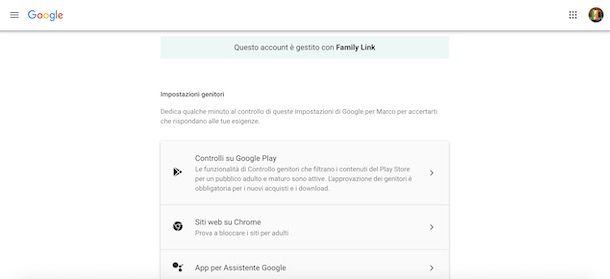 Usare Family Link da computer