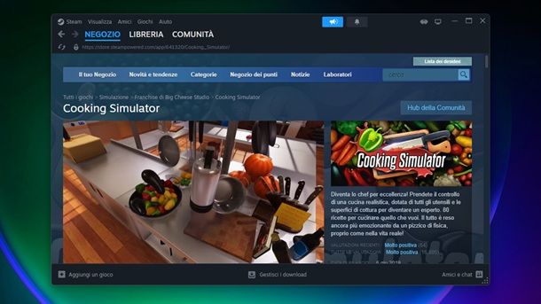 Come installare Cooking Simulator su PC Steam Windows 11