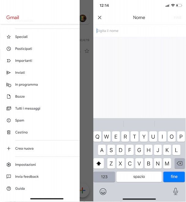Creare un'etichetta Gmail su iPhone