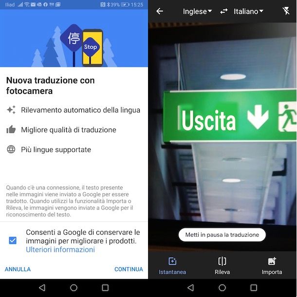 Come usare Google Traduttore con foto