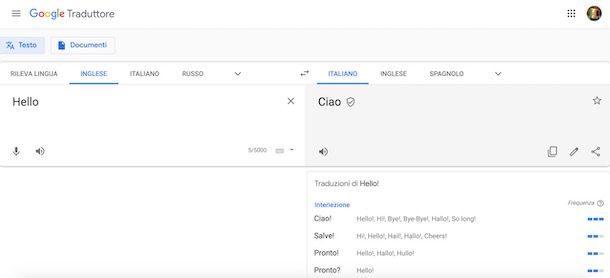 Google Traduttore da computer