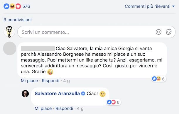 Interagire su Facebook