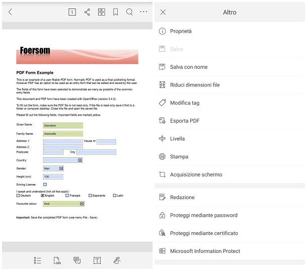 Come faccio a compilare un modulo in PDF