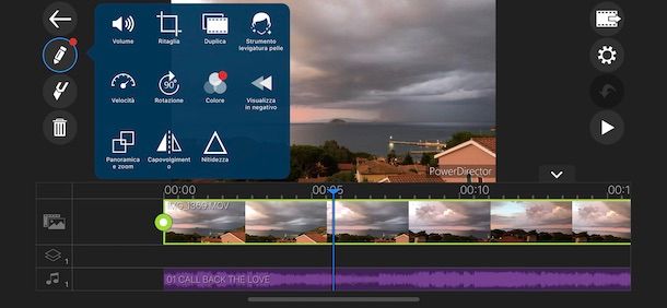 Modificare un video con PowerDirector