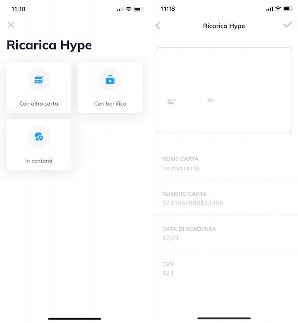 Ricarica HYPE con Postepay
