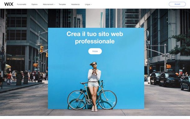 Creare sito Web con Wix