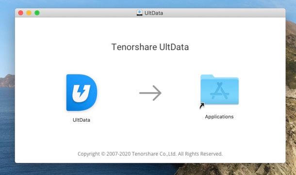 Installazione Tenorshare UltData iOS Mac