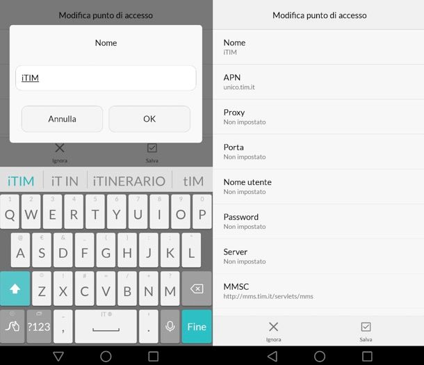 Come visualizzare MMS TIM su Android