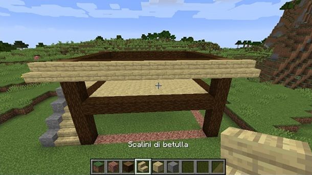 Scalini di betulla tetto Minecraft