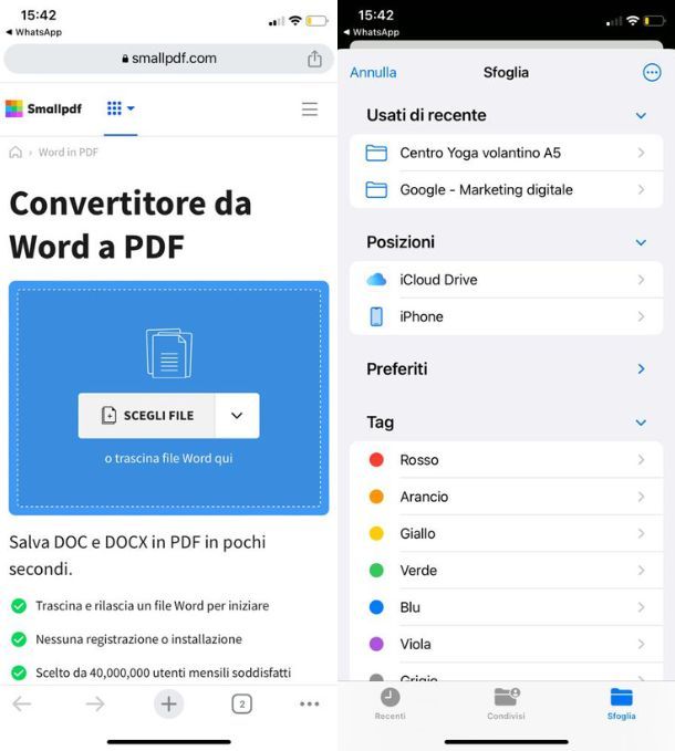 SmallPDF smartphone