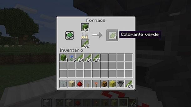 Colorante verde Minecraft