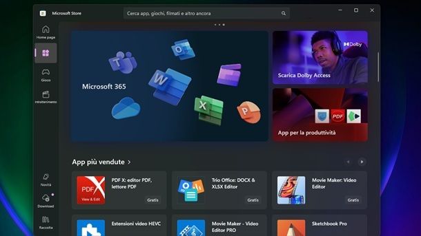 Scaricare programmi solo da fonti attendibili Microsoft Store