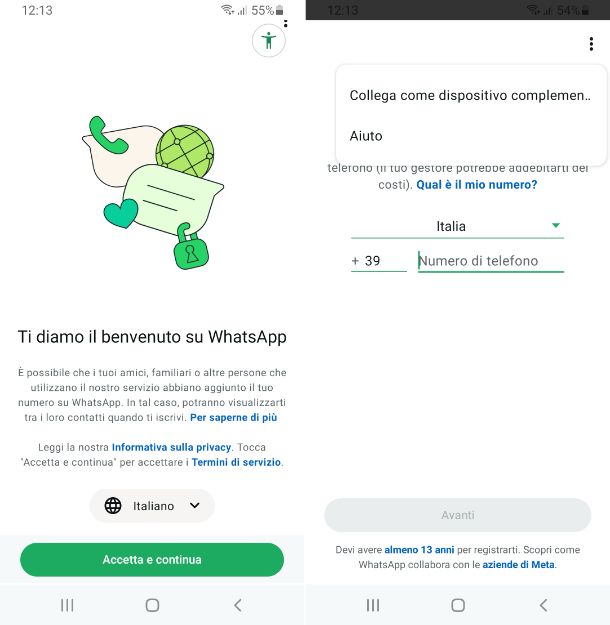 WhatsApp dispositivo complementare